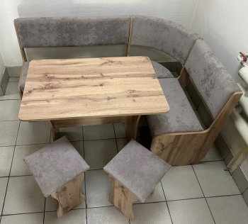 Кухонный уголок Миссия V велюр (дуб вотан) в Покровске - mebel154.com