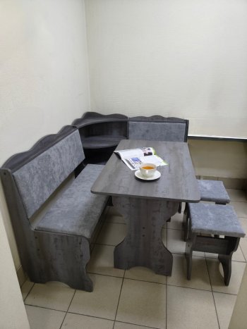 Кухонный уголок Миссия с полкой ткань в Покровске - mebel154.com