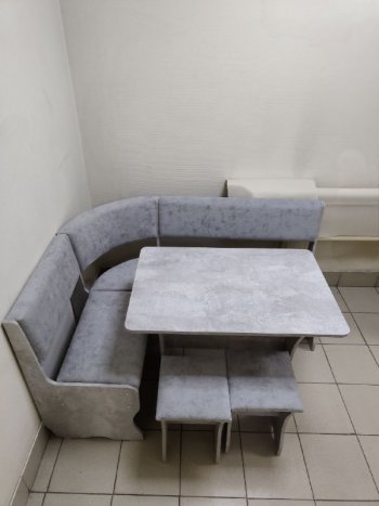 Кухонный уголок Миссия V велюр (цемент) в Покровске - mebel154.com