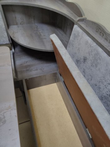 Кухонный уголок Миссия с полкой ткань в Покровске - mebel154.com