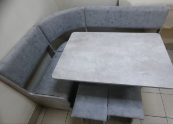 Кухонный уголок Миссия V велюр (цемент) в Покровске - mebel154.com