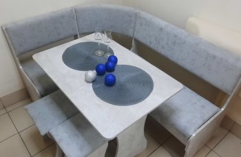 Кухонный уголок Миссия V велюр (цемент) в Покровске - mebel154.com