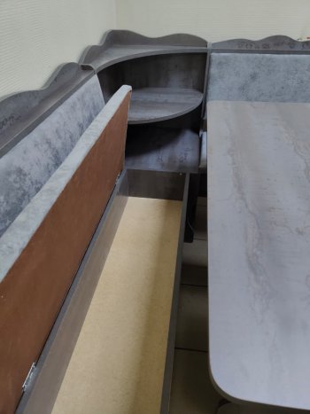 Кухонный уголок Миссия с полкой ткань в Покровске - mebel154.com