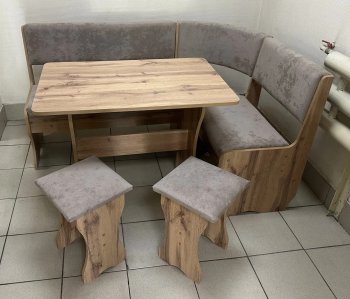 Кухонный уголок Миссия V велюр (дуб вотан) в Покровске - mebel154.com
