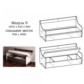 Кровать с подъёмным механизмом Вега-9 в Покровске - mebel154.com