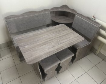 Кухонный уголок Миссия с полкой, ткань(локи) в Покровске - mebel154.com