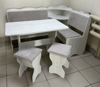 Кухонный уголок Миссия с полкой ткань в Покровске - mebel154.com