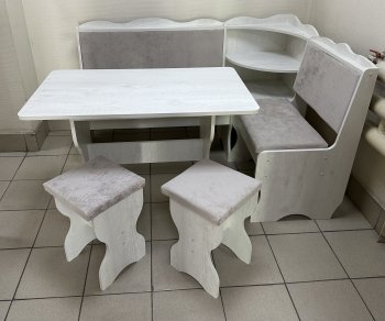 Кухонный уголок Миссия с полкой ткань в Покровске - mebel154.com