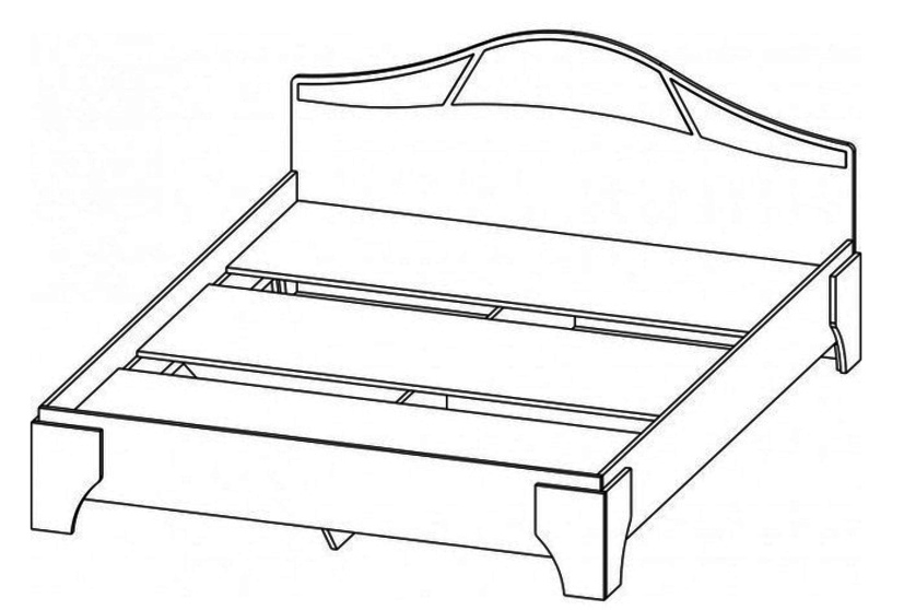 Кровать  1400 Лагуна-5(основание-щит) в Покровске - mebel154.com