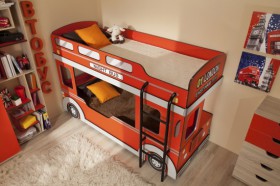 Кровать двухъярусная детская Автобус в Покровске - mebel154.com