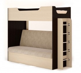 Кровать двухъярусная с диваном в Покровске - mebel154.com