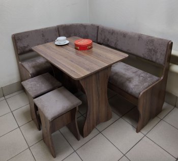 Кухонный уголок Миссия  V велюр(коричневый) в Покровске - mebel154.com