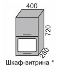 Шкаф верхний 720 ВШ 40-2В витрина горизонтальный Алеся Эконом в Покровске - mebel154.com